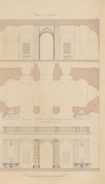 Grotto from the Gardens of the Farnese Palace at Caprarola, Preparatory Study for the 'Oeuvres Complètes de Jacques Barozzi de Vignole', 1815-23.