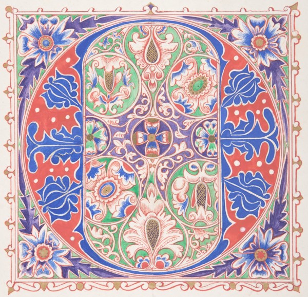 Illuminated Initial "O", 1830-62.