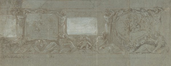Design for a Wall Decoration with the Sacrifice of Abraham and the Flight into Egypt, ca. 1600-1647.