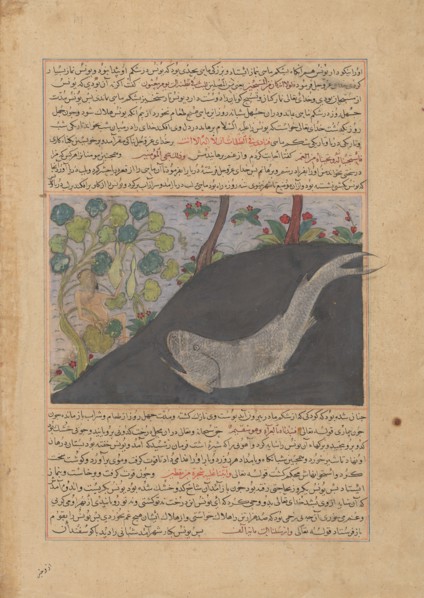 Jonah and the Whale, Folio from a Majma' al-Tavarikh (Compendium of Histories) of Hafiz-i Abru, ca. 1425.