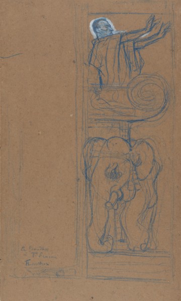 Preliminary Design for the Playbill to "Le Chariot de Terre Cuite", 1894.