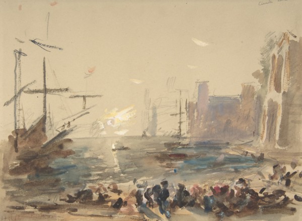 Seascape (recto); Indecipherable sketch (verso), 1840-1906.