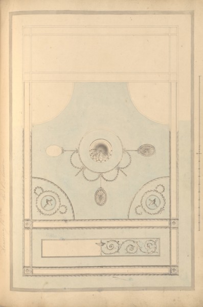 Design for Drawing Room Ceiling, Castlecoole, County Fermanagh, Ireland, ca. 1790-97.
