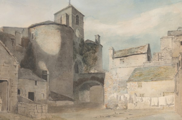 Fortified Entrance to a Welsh Town (East Gate of Caernarvon), ca. 1802.