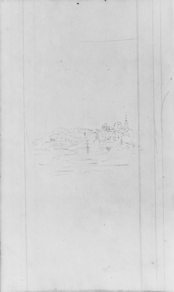 Landscape, River and Town (from Sketchbook), .