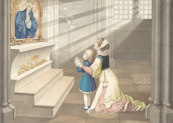 Mother and Daughter in Prayer, ca. 1811-17.