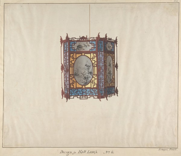 Design for a Hall Lamp No.6, ca. 1845.