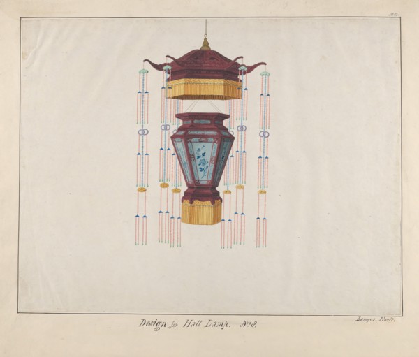 Design for a Hall Lamp, ca. 1800-1810 .