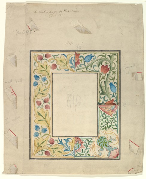 Embroidery Design for a Frame, No. 098, after 1875.