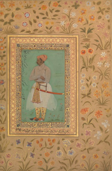 Portrait of Maharaja Bhim Kanwar, Folio from the Shah Jahan Album, verso: ca. 1615-29; recto: ca. 1540.