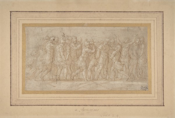 Roman or Greek Warriors Celebrating after a Victory., 1503-40.