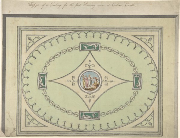 Design for a Ceiling for the First Drawing Room at Culzean Castle, Ayrshire, 1779-82.