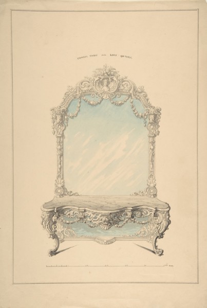 Design for Console Table, 1850-1904.