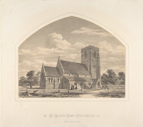 St. Michael's Church, Cherry Burton: North East View, 1845-50.