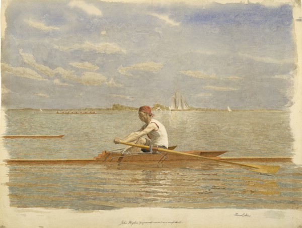 John Biglin in a Single Scull, ca. 1873.