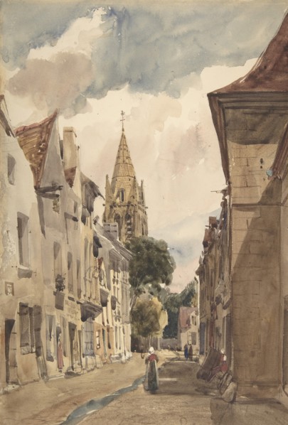 View of Issy (A Street in Issy-les-Moulineaux, Seine), 1820-74.