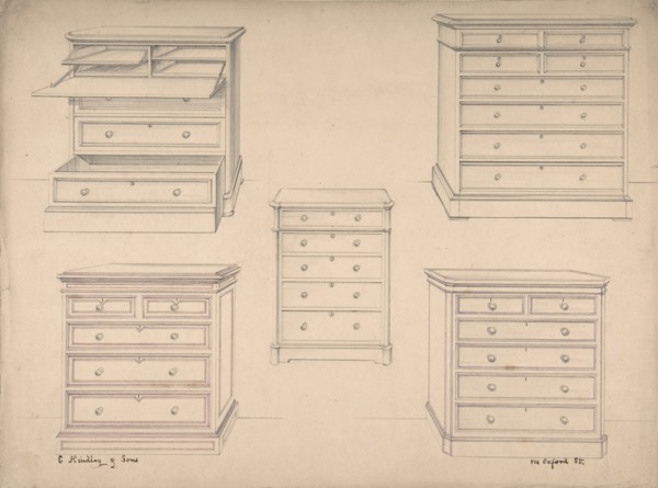 Designs for Chests of Drawers, 1841-84.