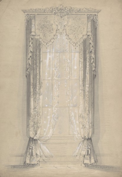 Design for Curtains, 1841-84.