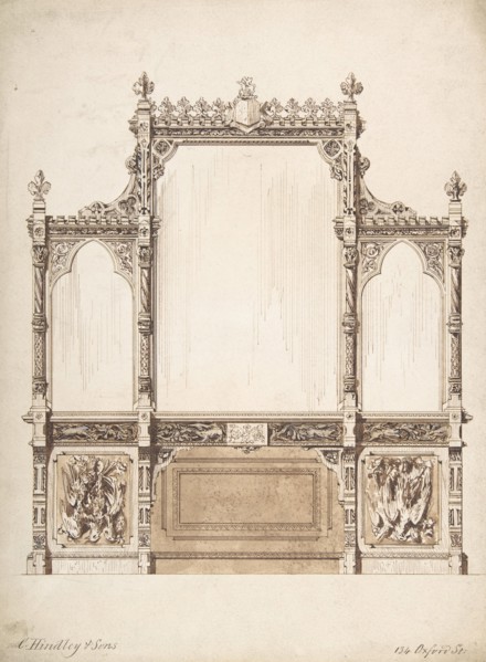 Design for Wall with Wooden Trim, 1841-84.