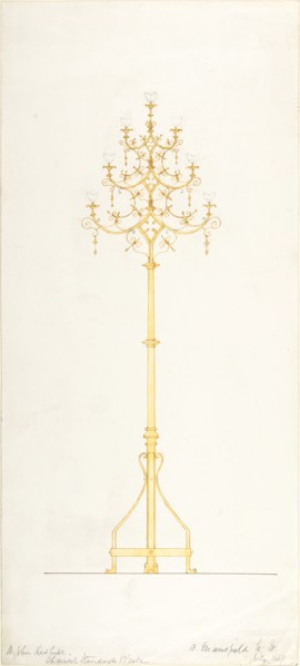 Design for Church Lamp Stand, 1889.