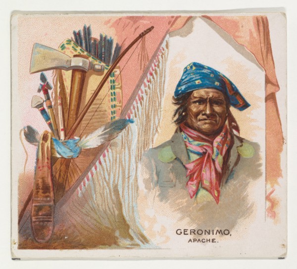 Geronimo, Apache, from the American Indian Chiefs series (N36) for Allen & Ginter Cigarettes, 1888.
