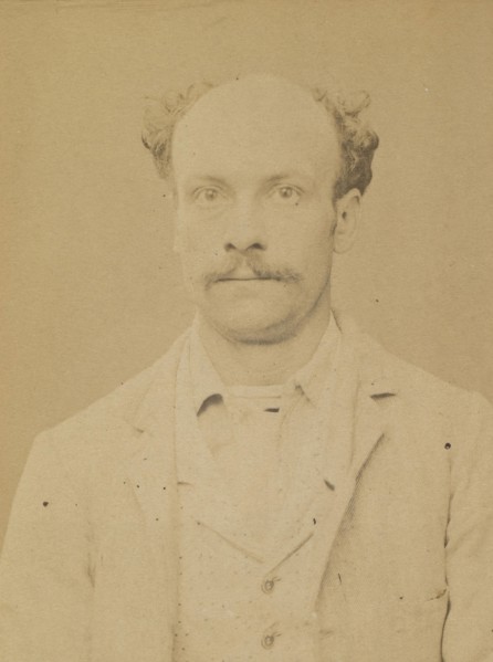 Roussel. Henri-Louis. 28 ans, né à Paris le 2/10/65. Ardoiseur. Anarchiste. 2/7/94., 1894.