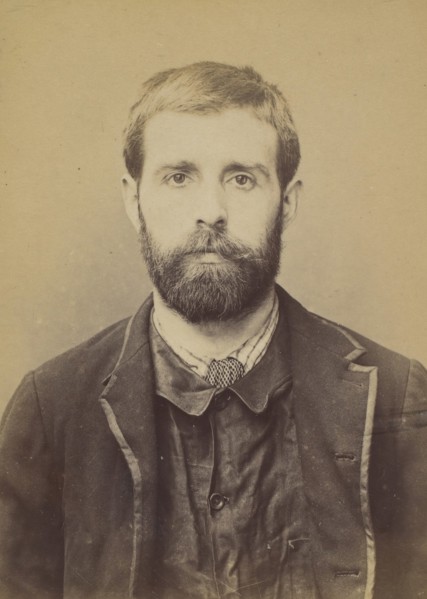 Sost. Edmond. 30 ans, né à Serqueux (Seine-Inférieure) le 15/11/64. Ciseleur. Anarchiste. 1/7/94. , 1894.