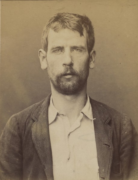 Foussard. Eugène. 26 ans, né le 7/12/67 à Dangeul (Sarthe). Peintre en bâtiment. Anarchiste. 2/7/94. , 1894.