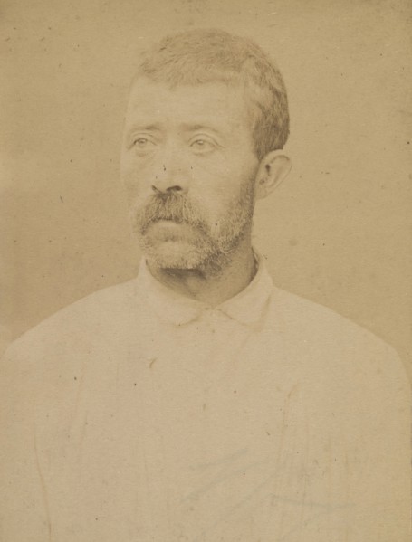 Bourguoin. Hubert, Jules. 51 ans, né le 17/8/42 à Jelles (Seine & Marne). Maçon. Anarchiste. 2/7/94. , 1894.