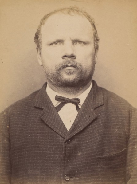 Miaglia. Bernard. 41 ans, né à Giaglione (Italie). Cordonnier. Anarchiste. 9/3/94., 1894.