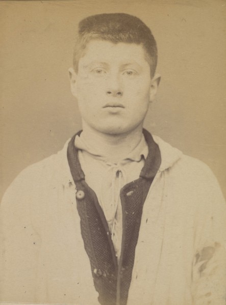 Cornuault. Joseph. 17 ans, né à Angers (Maine & Loire). Peintre eu bâtiment. Anarchiste. 7/1/94. , 1894.