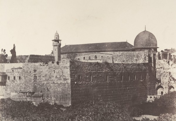 Jérusalem, Enceinte du Temple, Face sud de l'angle Sud-Est, 1854.