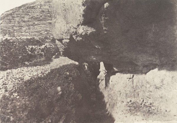 Jérusalem, Piscine de Siloe, Canal taillé dans le roc, 1854.
