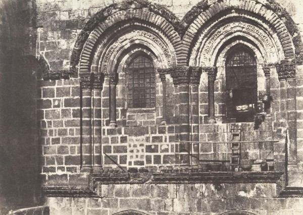 Jérusalem, Saint-Sépulcre, Partie supérieure de la façade, 1854.