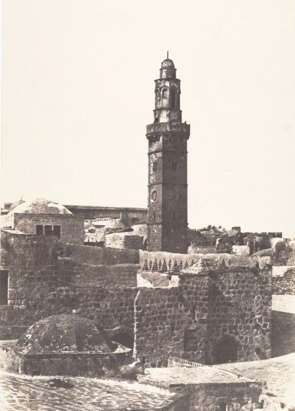 Jérusalem, Minaret de la Rue du Patriarche, 1854.