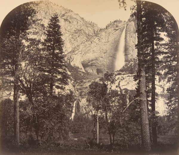 Yosemite Fall. Down the Valley. 2637 Ft., 1861.