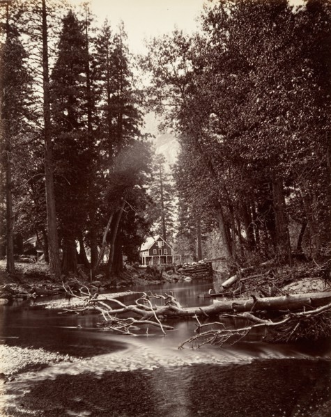 Hutchings Hotel, Yosemite, ca. 1872, printed ca. 1876.