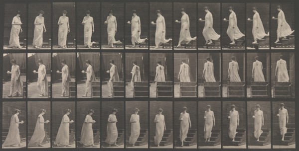 Animal Locomotion. An Electro-Photographic Investigation... of Animal Movements. Commenced 1872 - Completed 1885. Volume VI, Woman (Semi-Nude and Transparent Drapery) Children, 1880s.