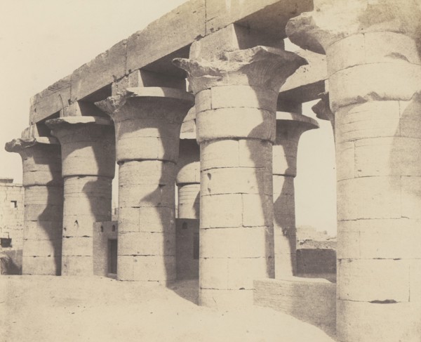 Louksor (Thèbes). Construction Centrale - Grande Colonnade, 1851-52, printed 1853-54.