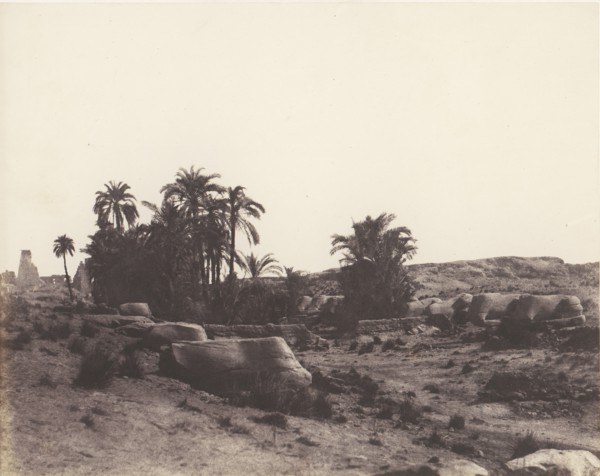 Karnak (Thèbes), Avenue de Sphinx - Vue Générale Prise du Point G, 1851-52, printed 1853-54.