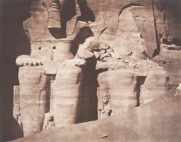 Abo-Sembil, Grand Spéos, Statues Colossales vues de Face (Parte Inférieure), 1851-52.