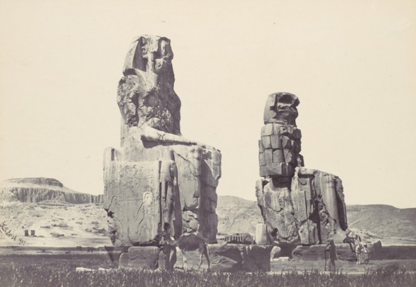 The Statues of Memnon. Plain of Thebes, 1857.