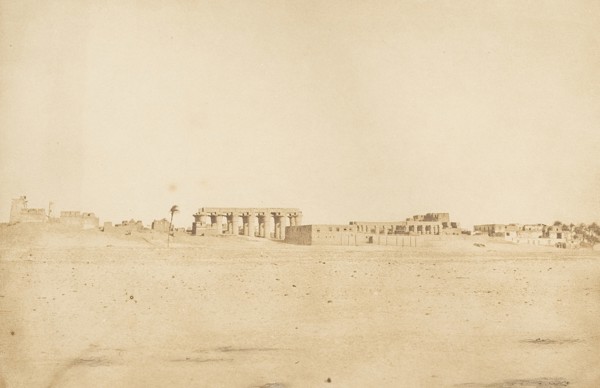 Vue générale des Ruines de Louxor, prise de l'Ouest (Thèbes), 1849-50.