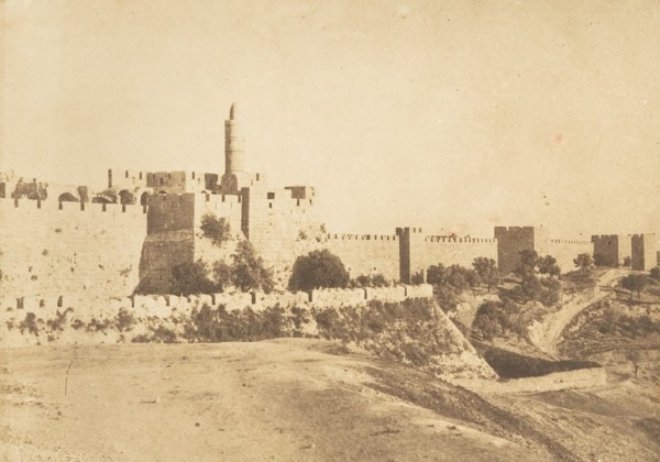 Château de David (Daoud Kalessy) et murailles de Jérusalem, August 1850.