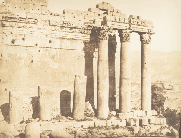 Colonnade occidental du Temple de Jupiter, à Baâlbek (Héliopolis), September 15, 1850.
