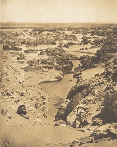 Vue cavalière de la seconde cataracte, prise du haut de Djebel-Aboucir, March 24, 1850.