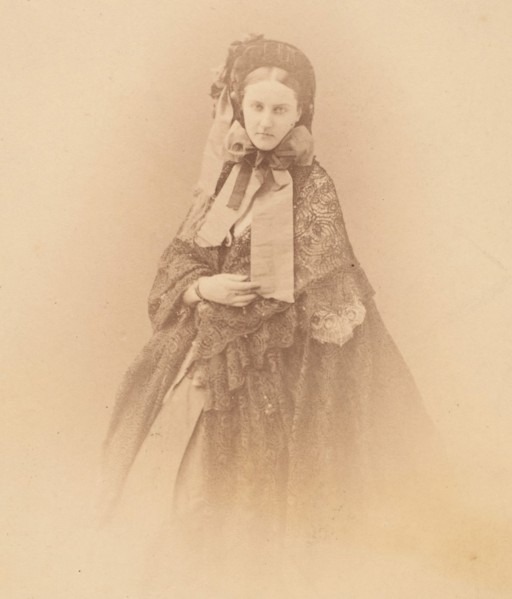 Le chapeau à bride, 1860s.