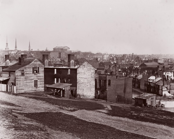 Richmond after the Evacuation, 1865. Formerly attributed to Mathew B. Brady.