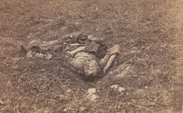 Confederate Soldier [on the Battlefield at Antietam], September 1862.