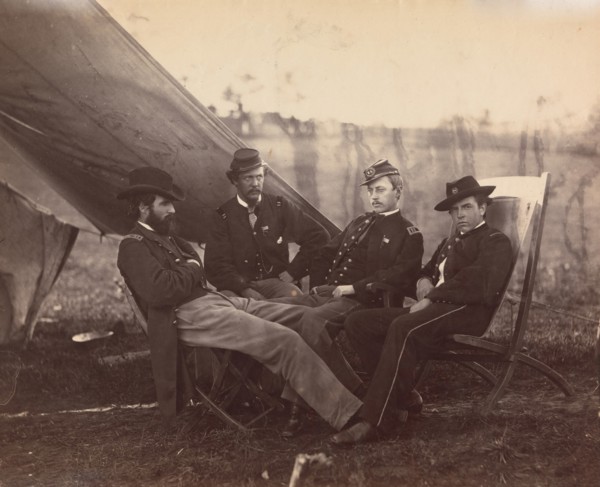 [Four Officers], ca. 1864.